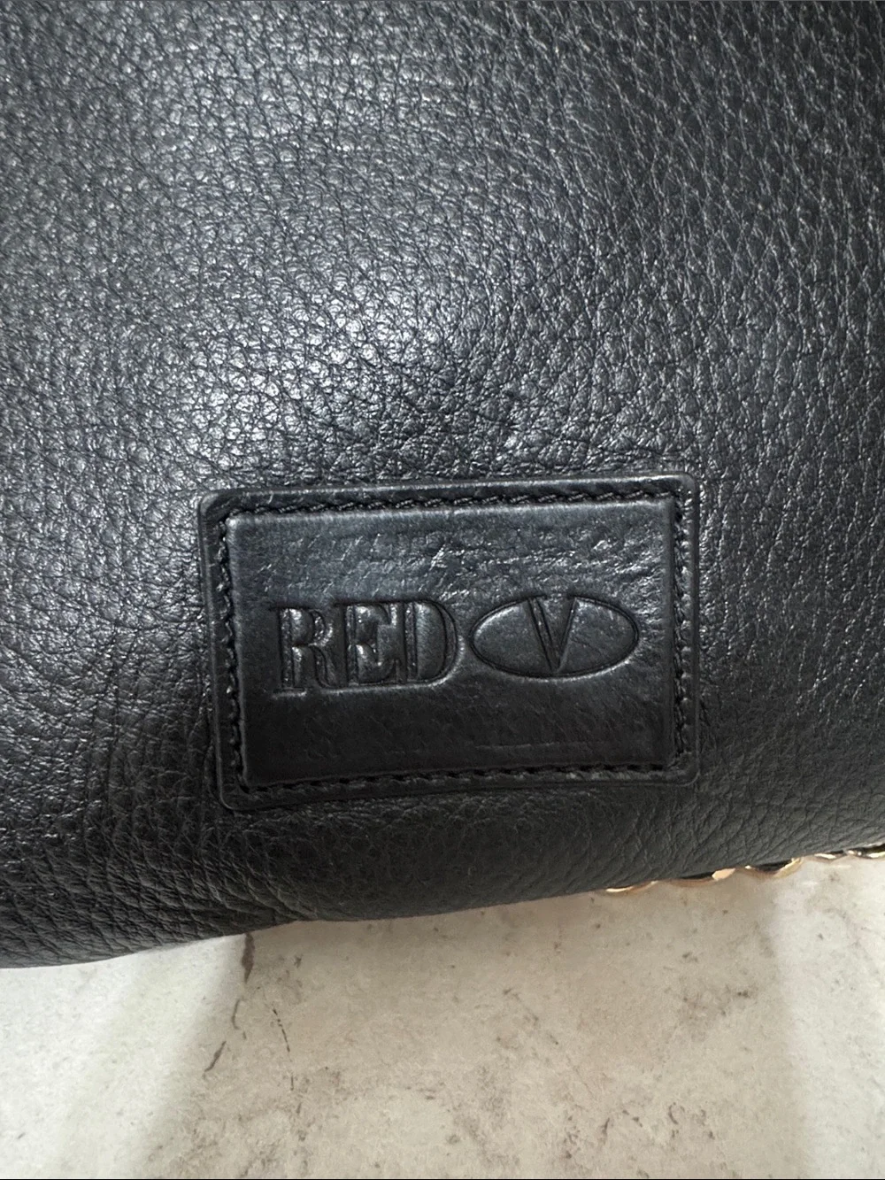 Valentino Red Black  leather Bow Chain-Shoulder Bag/Clutch - Picture 3 of 5